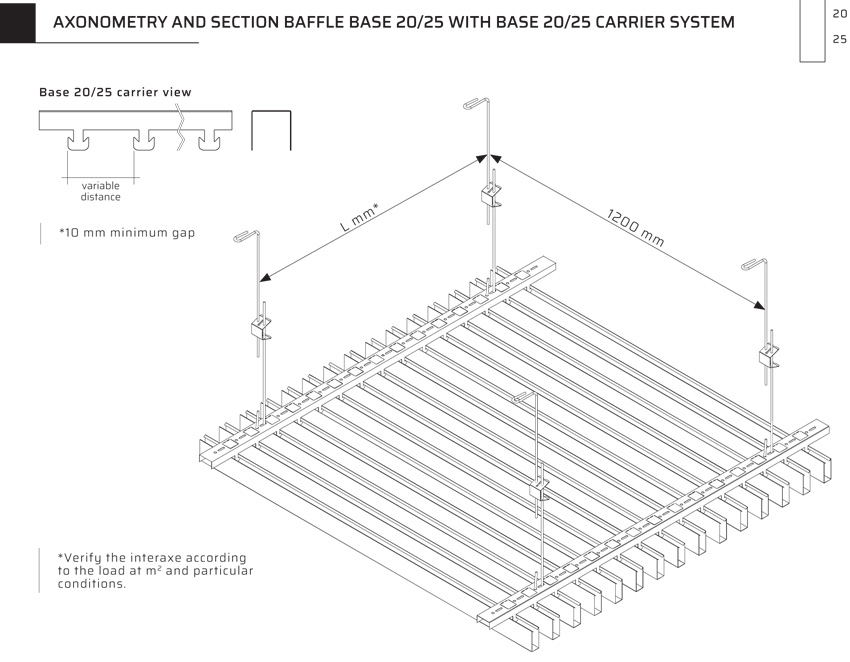 Standardní podhledy Baffle